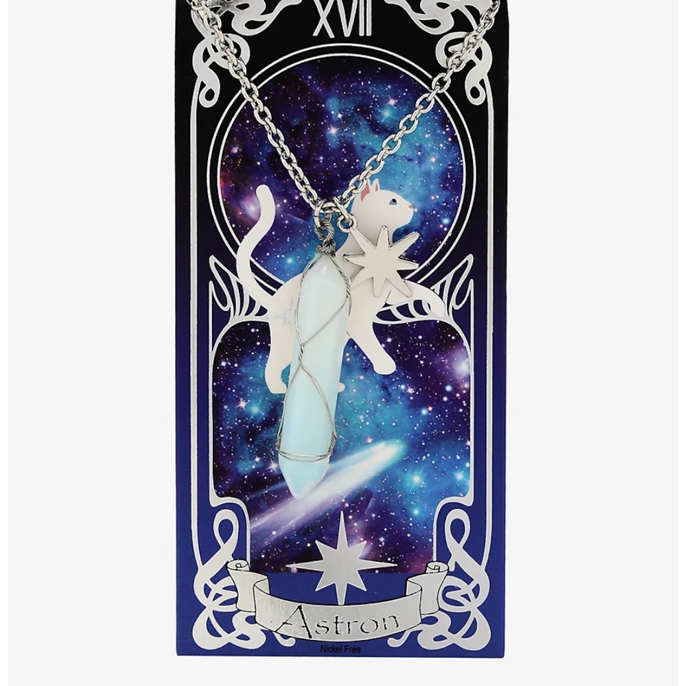 Hot Topic Tarot White Cat Necklace